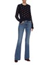 Figure View - Click To Enlarge - CHLOÉ - Tie keyhole back horse embroidered cropped sweater