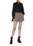 Figure View - Click To Enlarge - CHLOÉ - Gingham check virgin wool blend shorts