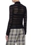 Back View - Click To Enlarge - CHLOÉ - Mix knit ruffle high neck top