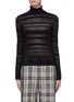 Main View - Click To Enlarge - CHLOÉ - Mix knit ruffle high neck top
