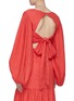 Back View - Click To Enlarge - REBECCA VALLANCE - 'Francesca' blouson sleeve tie open back cropped top
