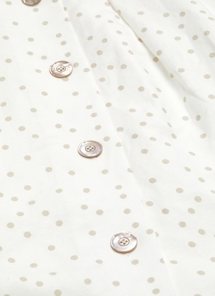 Detail View - Click To Enlarge - REBECCA VALLANCE - 'Holliday' belted button front dot print midi skirt