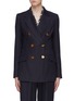 Main View - Click To Enlarge - REBECCA VALLANCE - 'Taylor' peaked lapel tortoiseshell button double breasted blazer