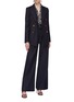 Figure View - Click To Enlarge - REBECCA VALLANCE - 'Taylor' belted pleated wide leg pants