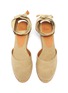 Detail View - Click To Enlarge - CASTAÑER - 'Carina 60' wraparound ankle tie canvas wedge espadrilles