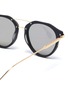 Detail View - Click To Enlarge - PEPPERTINT - 'Inglewood' acetate rim mirror metal round aviator sunglasses