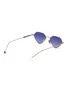 Figure View - Click To Enlarge - PEPPERTINT - 'Bundy' mirror metal angular frame sunglasses