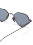 Detail View - Click To Enlarge - PEPPERTINT - 'Bundy' mirror metal angular frame sunglasses