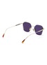 Figure View - Click To Enlarge - PEPPERTINT - 'Slauson II' metal cutout angular frame sunglasses