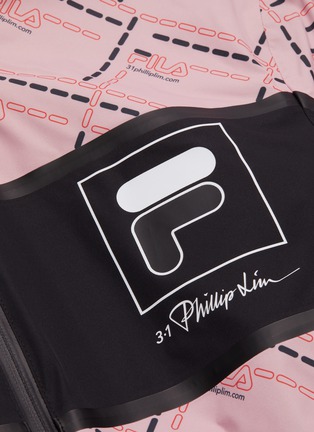  - FILA X 3.1 PHILLIP LIM - Mix logo print contrast panel cropped windbreaker jacket