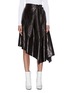 Main View - Click To Enlarge - PROENZA SCHOULER - Asymmetric drape ruffle leather midi skirt