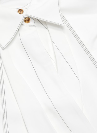  - PROENZA SCHOULER - Belted oversized asymmetrical drape panelled shirt