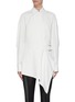 Main View - Click To Enlarge - PROENZA SCHOULER - Belted oversized asymmetrical drape panelled shirt