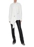 Figure View - Click To Enlarge - PROENZA SCHOULER - Belted oversized asymmetrical drape panelled shirt