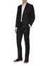 Figure View - Click To Enlarge - EIDOS - Slanted button placket wool-mohair twill blazer
