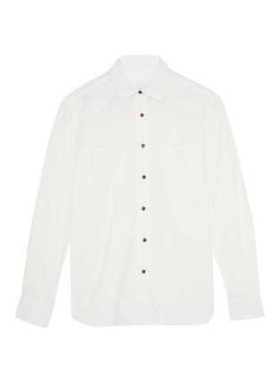 Main View - Click To Enlarge - EIDOS - Panelled shoulder patch pocket shirt