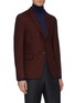 Front View - Click To Enlarge - EIDOS - 'Deven' wool-cotton soft blazer