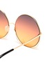 Detail View - Click To Enlarge - MATTHEW WILLIAMSON - Cutout metal oversized round sunglasses