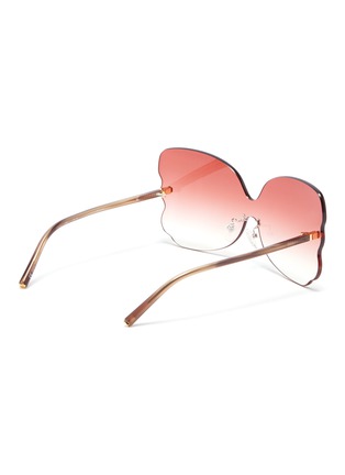 Figure View - Click To Enlarge - MATTHEW WILLIAMSON - Rimless acetate butterfly sunglasses