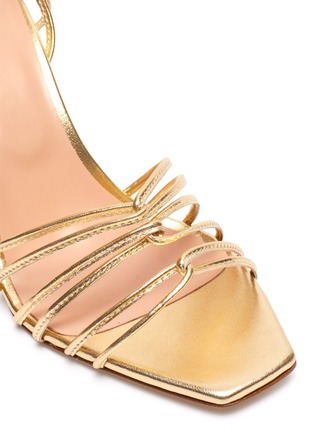 Detail View - Click To Enlarge - AEYDE - 'Daisy' strappy metallic leather sandals