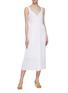 Figure View - Click To Enlarge - VINCE - Pleated sleeveless georgette V-neck jumpsuit