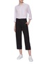 Figure View - Click To Enlarge - VINCE - Roll cuff pleated wide leg pants