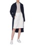 Figure View - Click To Enlarge - VINCE - Belted oversized cotton-linen shorts