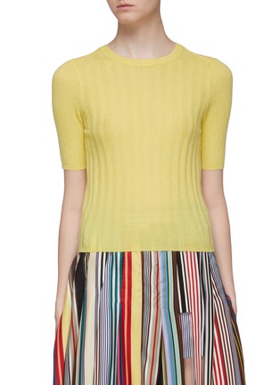 Main View - Click To Enlarge - VINCE - Cashmere rib knit top