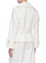 Back View - Click To Enlarge - VINCE - Belted cropped linen-cotton boxy jacket