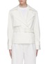 Main View - Click To Enlarge - VINCE - Belted cropped linen-cotton boxy jacket