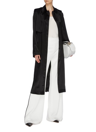 Figure View - Click To Enlarge - JOSEPH - 'Mercer' belted satin trench coat