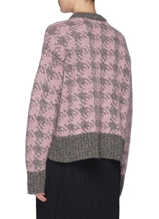 Back View - Click To Enlarge - JOSEPH - 'Pied De Poule' houndstooth check Merino wool sweater