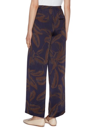 Back View - Click To Enlarge - VINCE - Palm leaf print silk satin wide leg pyjama pants