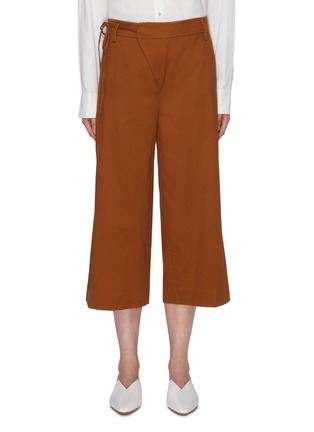 Main View - Click To Enlarge - VINCE - Side tie twill culottes