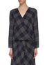 Main View - Click To Enlarge - VINCE - Crossover check plaid blouse