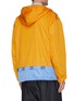 Back View - Click To Enlarge - MARNI - Colourblock logo embroidered hem hooded windbreaker jacket