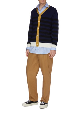 Figure View - Click To Enlarge - MARNI - Contrast border stripe cardigan
