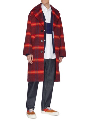 Figure View - Click To Enlarge - MARNI - Contrast check plaid panel shirt