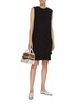 Figure View - Click To Enlarge - VICTORIA, VICTORIA BECKHAM - Layered pleated crepe sleeveless dress
