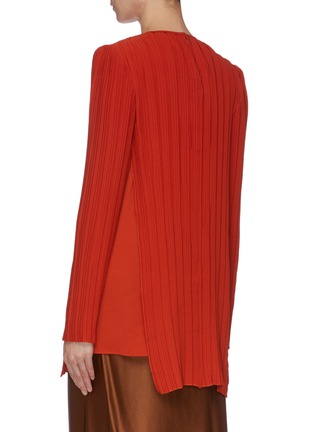 Back View - Click To Enlarge - VICTORIA, VICTORIA BECKHAM - Panelled pleated crepe tunic top