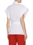 Back View - Click To Enlarge - VICTORIA, VICTORIA BECKHAM - Belted flared short sleeve shirt