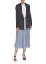 Figure View - Click To Enlarge - VICTORIA, VICTORIA BECKHAM - Belted layered pleated skirt