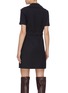 Back View - Click To Enlarge - VICTORIA, VICTORIA BECKHAM - Belted patch pocket twill dress