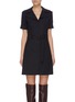 Main View - Click To Enlarge - VICTORIA, VICTORIA BECKHAM - Belted patch pocket twill dress