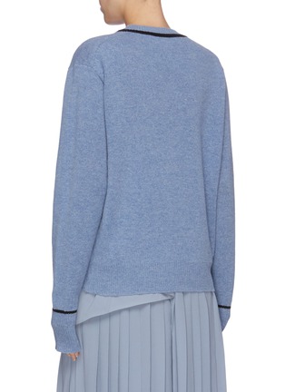 Back View - Click To Enlarge - VICTORIA, VICTORIA BECKHAM - Spotted creature patch lambswool sweater