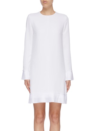 Main View - Click To Enlarge - VICTORIA, VICTORIA BECKHAM - Pleated hem crepe dress