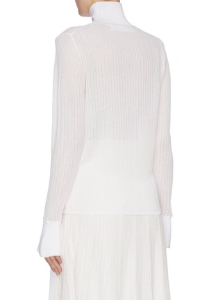 Back View - Click To Enlarge - VICTORIA, VICTORIA BECKHAM - Flared cuff turtleneck sweater