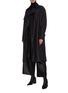 Figure View - Click To Enlarge - MS MIN - Belted wool-silk gabardine trench coat