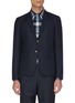 Main View - Click To Enlarge - THOM BROWNE  - Metallic button notched lapel wool blazer