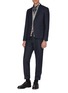 Figure View - Click To Enlarge - THOM BROWNE  - Metallic button notched lapel wool blazer
